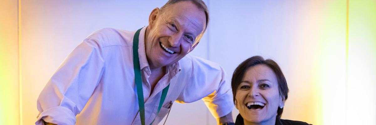 Catherine Turner and David Corcoran at an event 